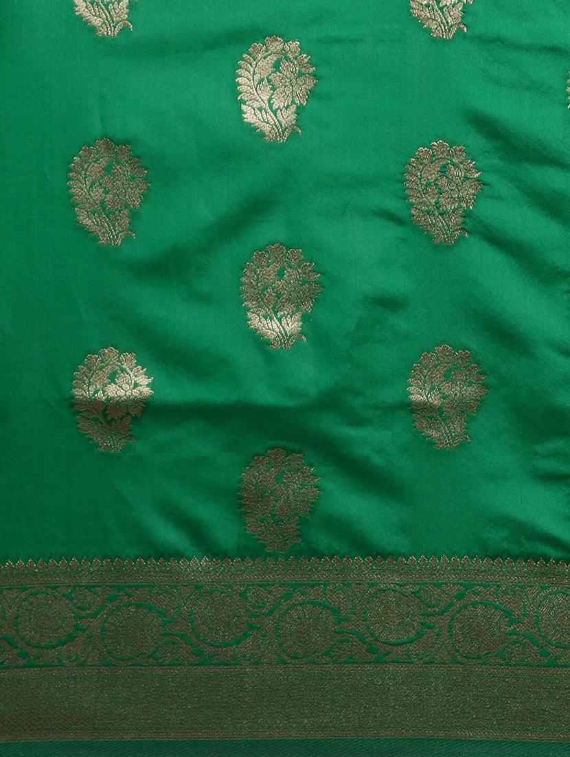 self design banarasi saree with blouse - 17265200 - Zoom Image - 6