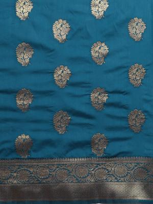 self design banarasi saree with blouse - 17265201 - Standard Image - 6