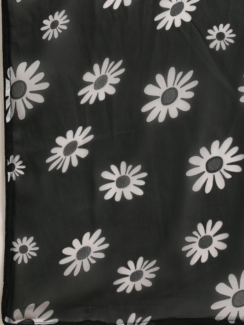 floral printed saree with blouse - 17265207 - Zoom Image - 5