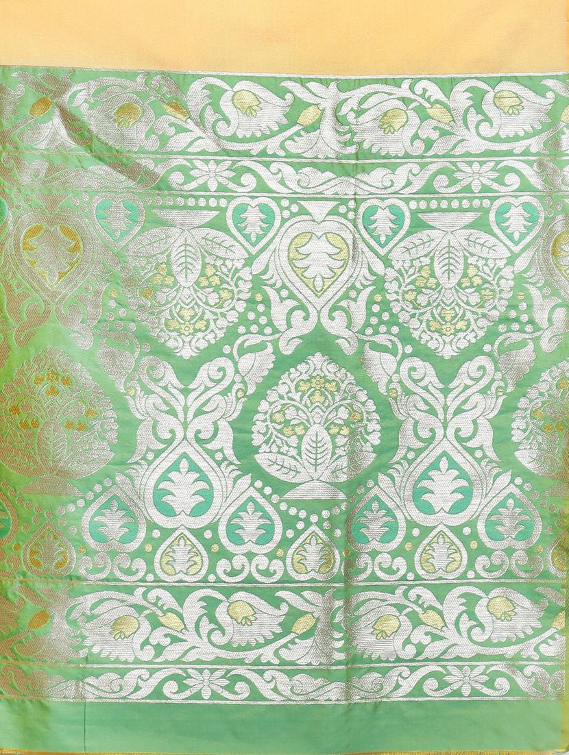 self design banarasi saree with blouse - 17265209 - Zoom Image - 5