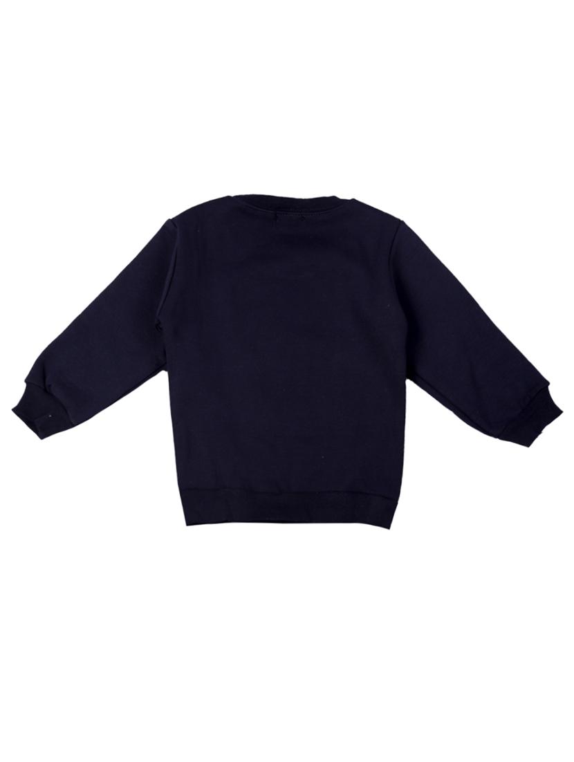 dark blue cotton sweatshirt - 17265583 - Zoom Image - 2