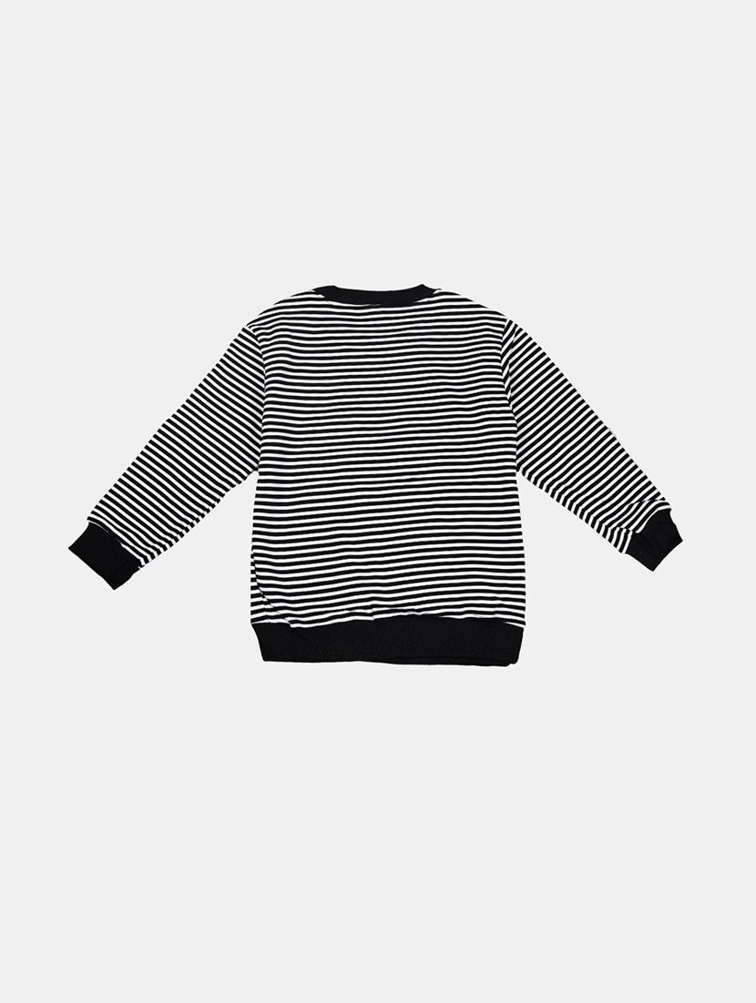 black cotton sweatshirt - 17265602 - Zoom Image - 2