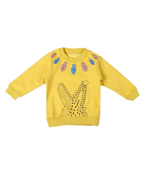 yellow cotton sweatshirt - 17265607 - Standard Image - 1