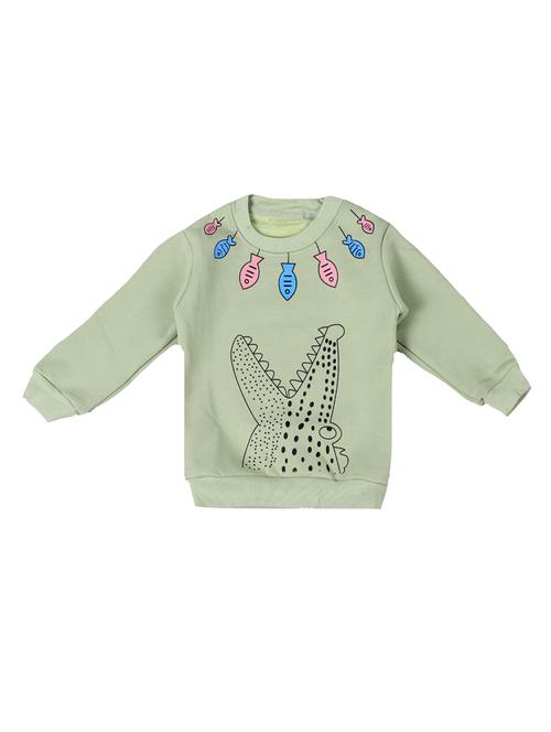 green cotton sweatshirt - 17265608 - Standard Image - 1