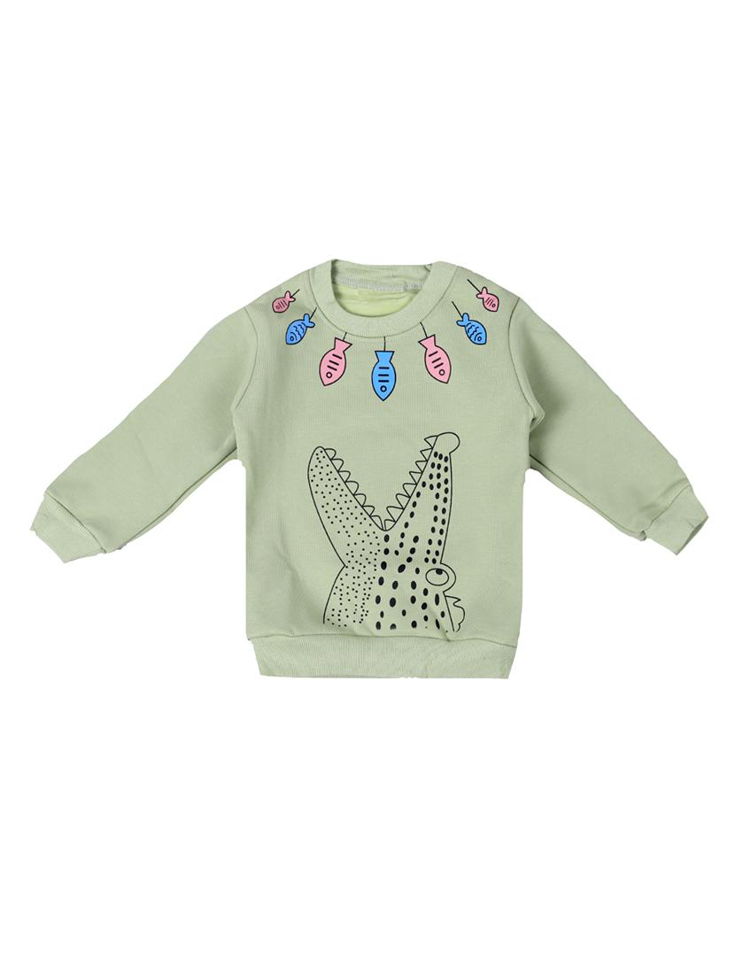 green cotton sweatshirt - 17265608 - Zoom Image - 1