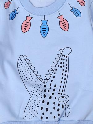 blue cotton sweatshirt - 17265609 - Standard Image - 3
