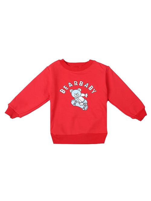 red cotton sweatshirt - 17265613 - Standard Image - 1