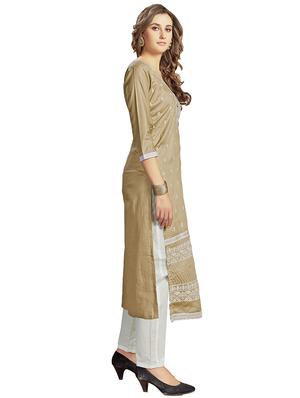 embroidered straight pant unstitched suit - 17266011 - Standard Image - 2