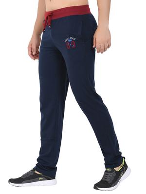 navy blue solid full length track pant - 17266043 - Standard Image - 2