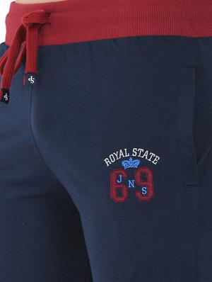 navy blue solid full length track pant - 17266043 - Standard Image - 5