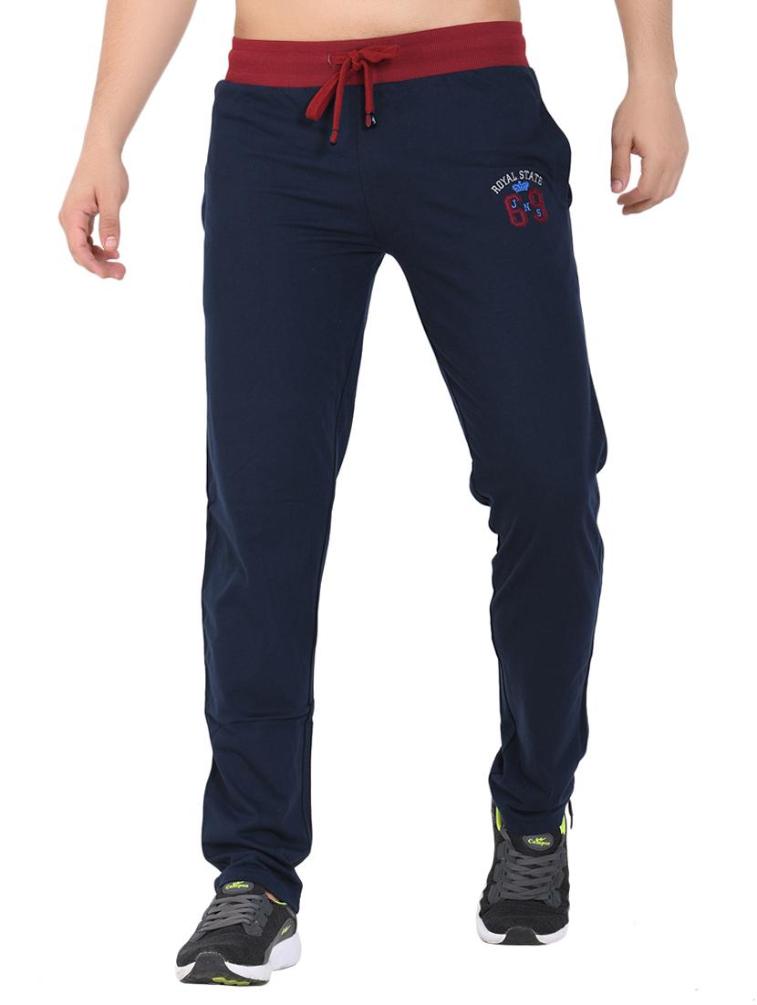 navy blue solid full length track pant - 17266043 - Zoom Image - 1
