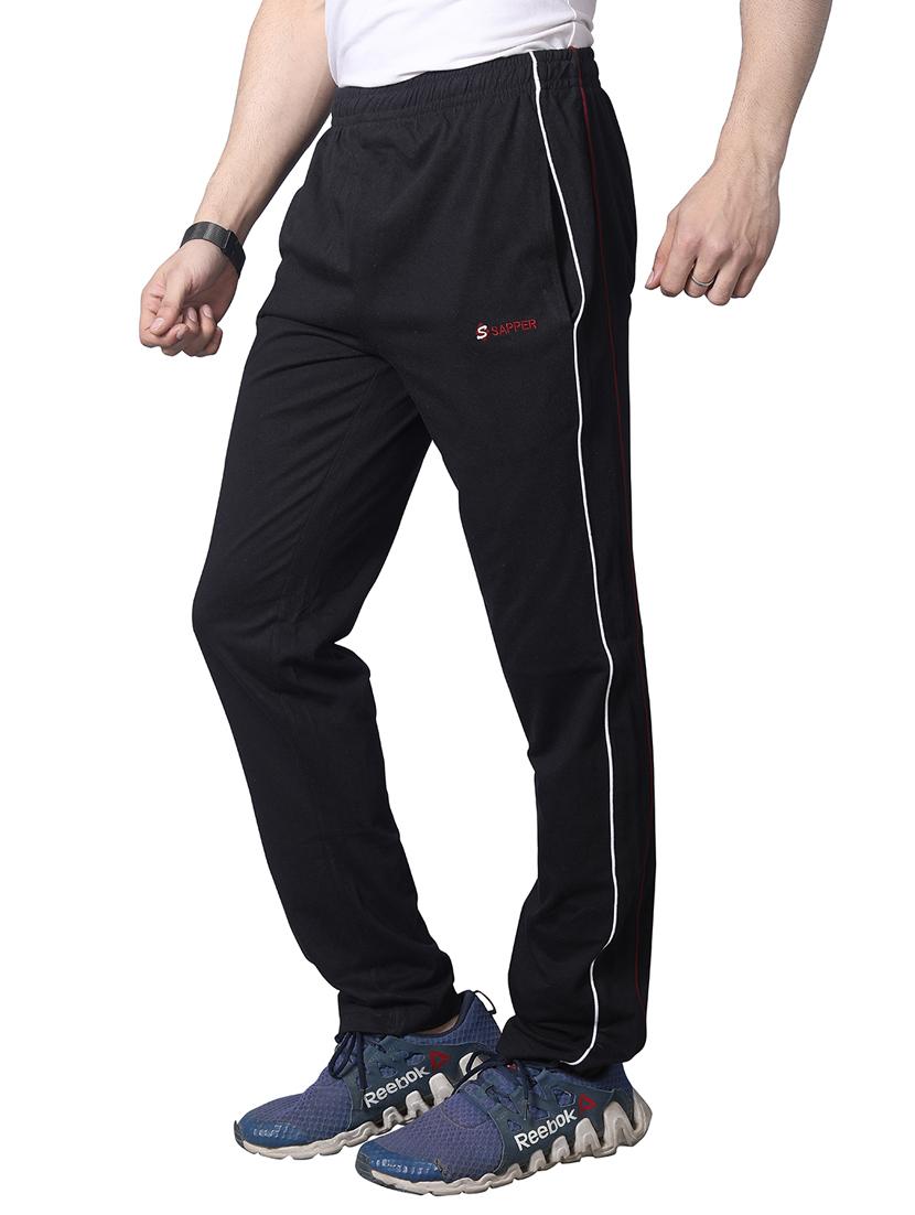 black side striped full length track pant - 17266044 - Zoom Image - 2