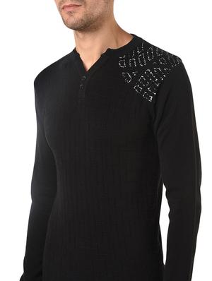 black front print t-shirt - 17266407 - Standard Image - 5