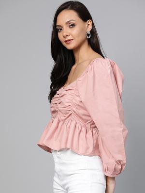 ruched crop top - 17266449 - Standard Image - 2