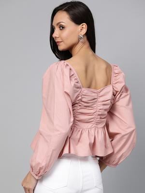 ruched crop top - 17266449 - Standard Image - 3