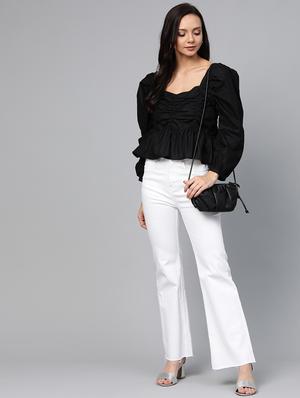 ruched crop top - 17266450 - Standard Image - 4