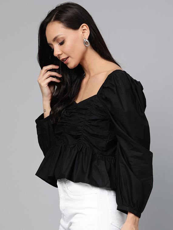 ruched crop top - 17266450 - Zoom Image - 2