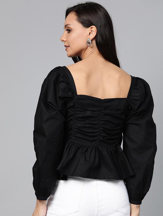 ruched crop top - 17266450 - Zoom Image - 3