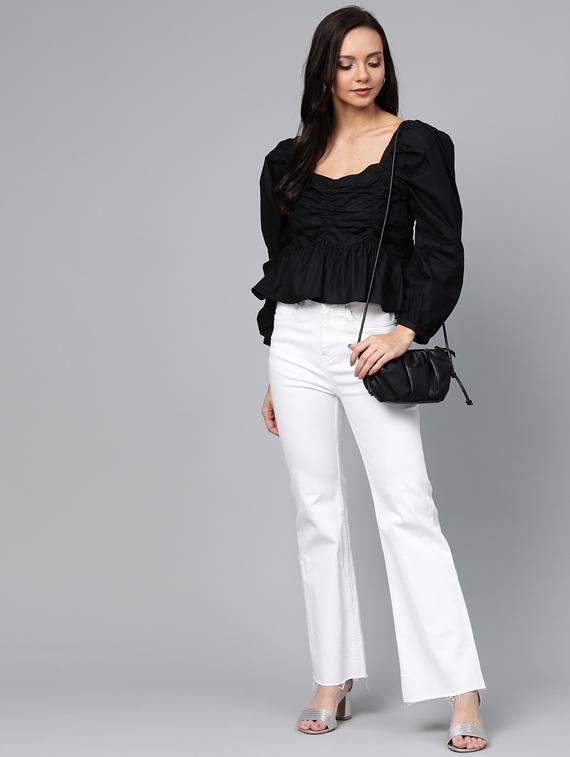 ruched crop top - 17266450 - Zoom Image - 4
