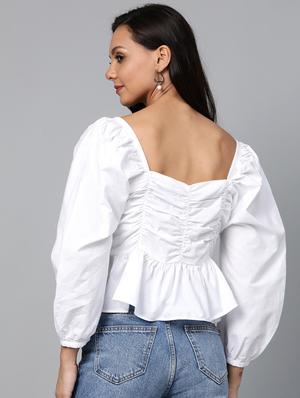 ruched crop top - 17266451 - Standard Image - 3