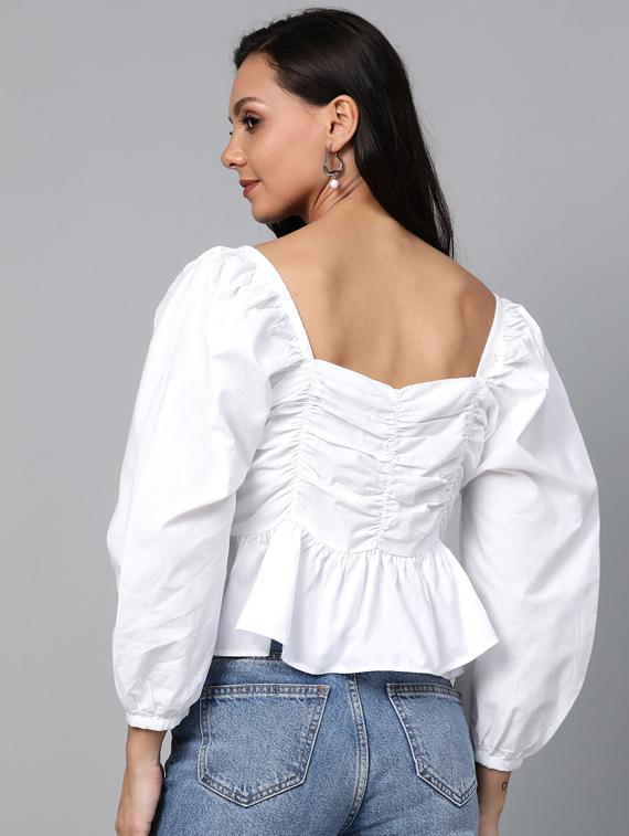 ruched crop top - 17266451 - Zoom Image - 3