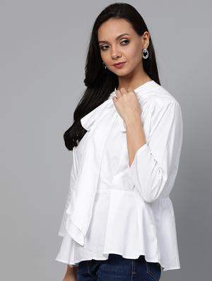 tie up neck classic top - 17266454 - Standard Image - 2