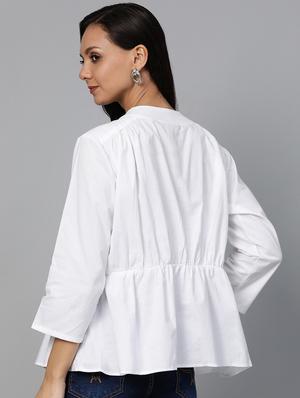 tie up neck classic top - 17266454 - Standard Image - 3