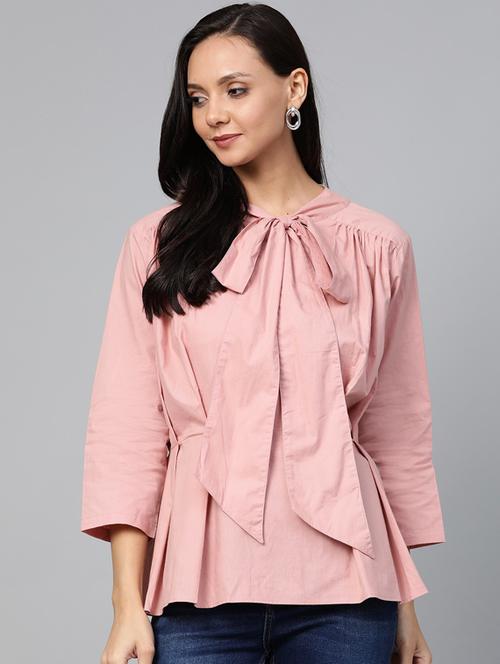 tie up neck solid top - 17266461 - Standard Image - 1