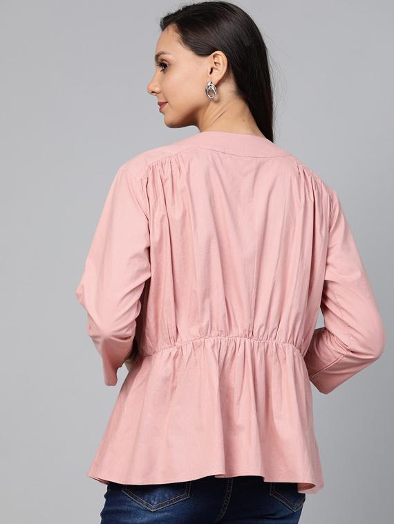 tie up neck solid top - 17266461 - Zoom Image - 3