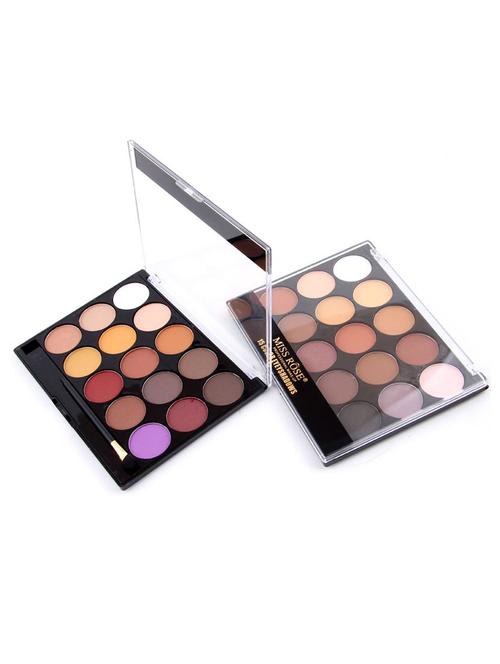 miss rose 15 color nude and matte professional?eye shadow with glamorous colour contour palette - 17266772 - Standard Image - 1