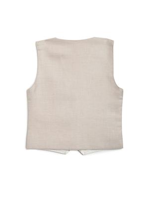 beige cotton blend waistcoats - 17267085 - Standard Image - 2