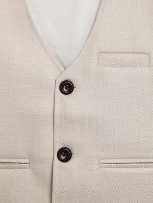 beige cotton blend waistcoats - 17267085 - Standard Image - 3