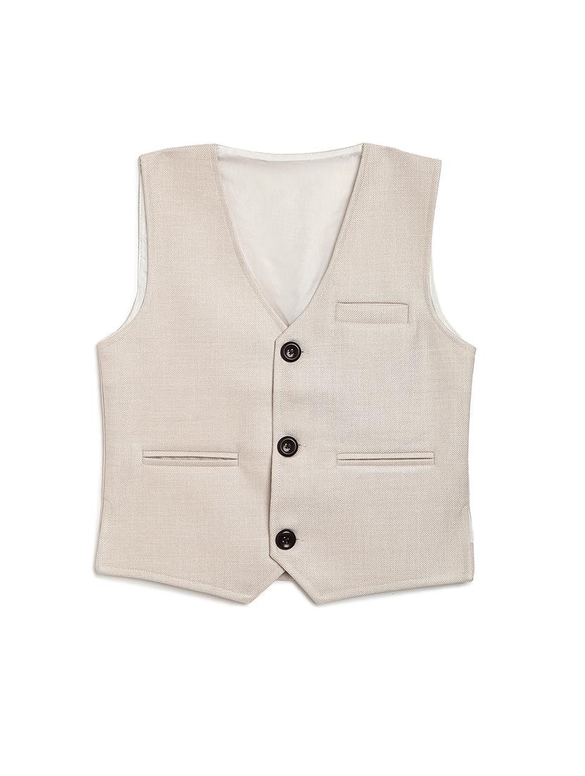 beige cotton blend waistcoats - 17267085 - Zoom Image - 1