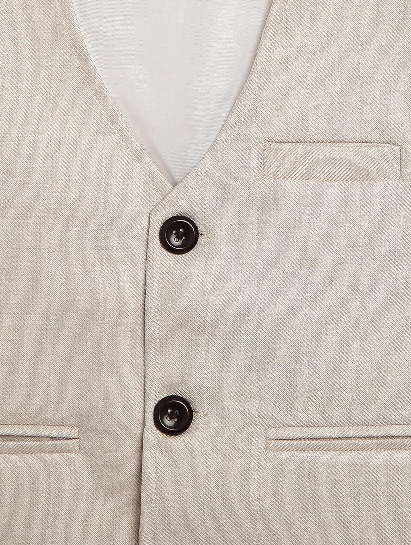 beige cotton blend waistcoats - 17267085 - Zoom Image - 3