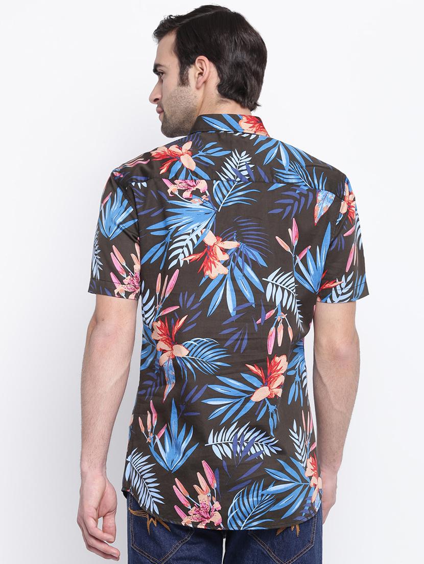 brown printed casual shirt - 17267137 - Zoom Image - 3