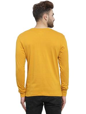 mustard chest print t-shirt - 17267500 - Standard Image - 3