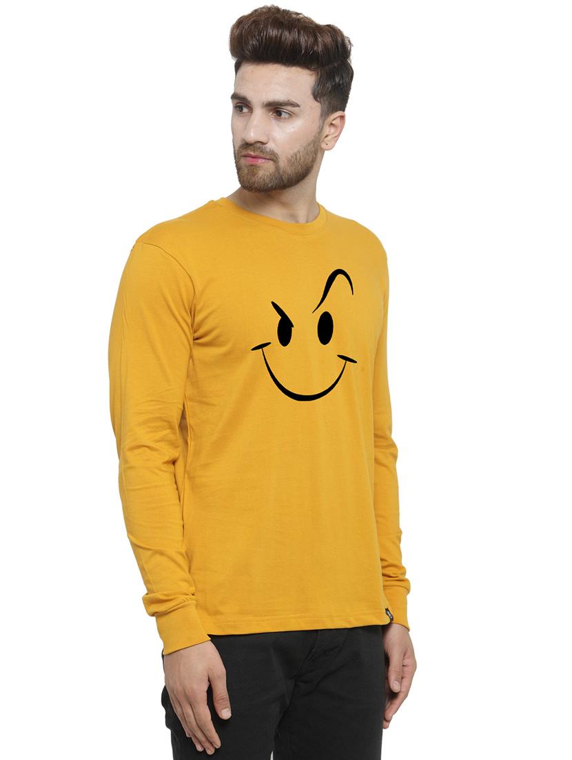 mustard chest print t-shirt - 17267500 - Zoom Image - 2