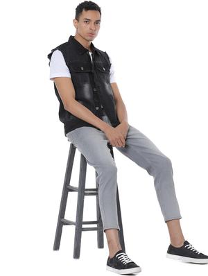 black washed denim jacket - 17267552 - Standard Image - 4