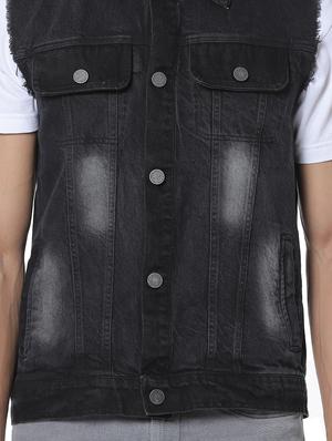 black washed denim jacket - 17267552 - Standard Image - 5