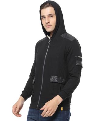 black solid casual jacket - 17267558 - Standard Image - 2