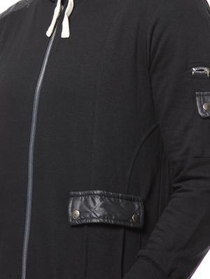 black solid casual jacket - 17267558 - Standard Image - 5