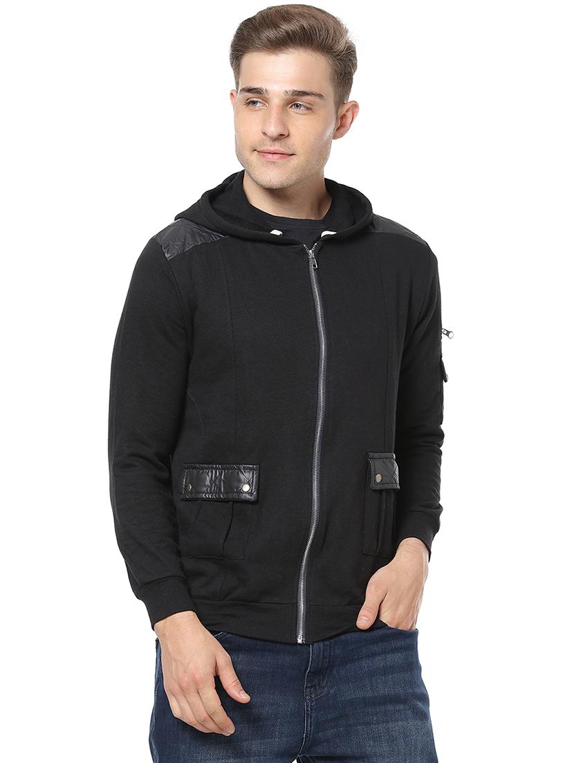 black solid casual jacket - 17267558 - Zoom Image - 1