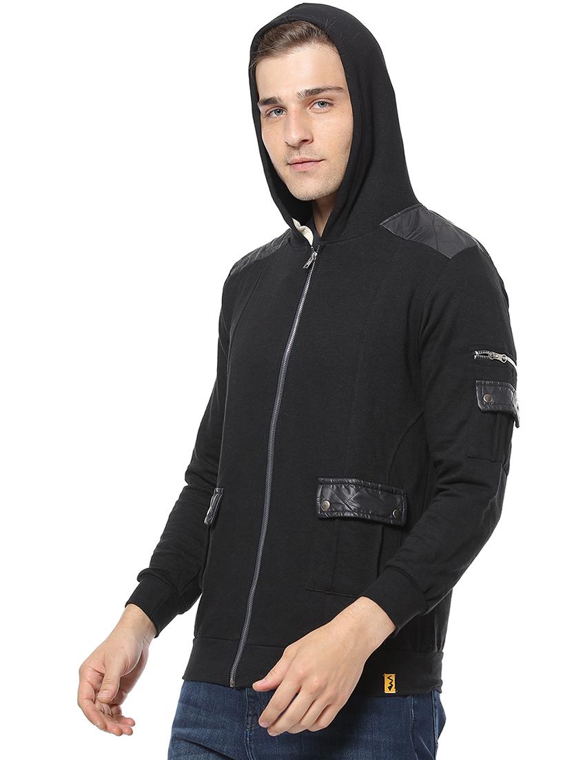 black solid casual jacket - 17267558 - Zoom Image - 2
