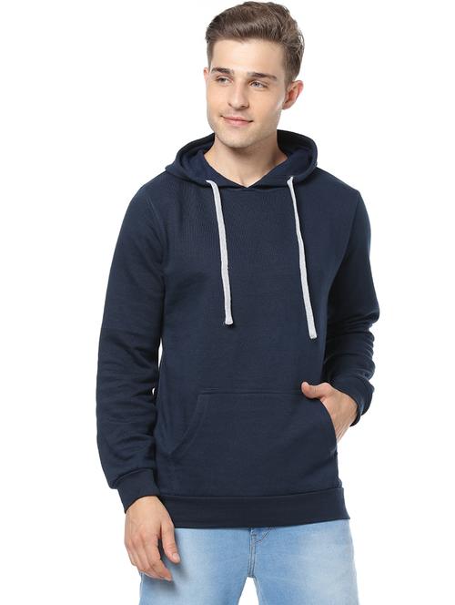 navy blue solid sweatshirt - 17267615 - Standard Image - 1