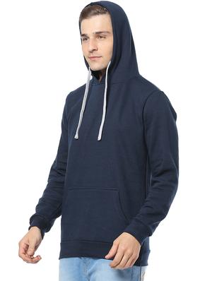 navy blue solid sweatshirt - 17267615 - Standard Image - 2