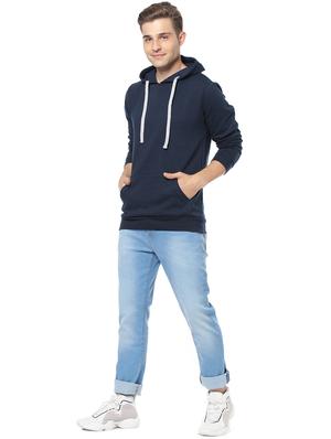 navy blue solid sweatshirt - 17267615 - Standard Image - 4