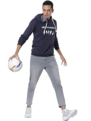 navy blue chest print sweatshirt - 17267634 - Standard Image - 4