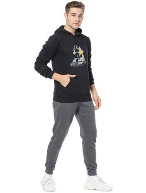 black chest print sweatshirt - 17267642 - Standard Image - 4