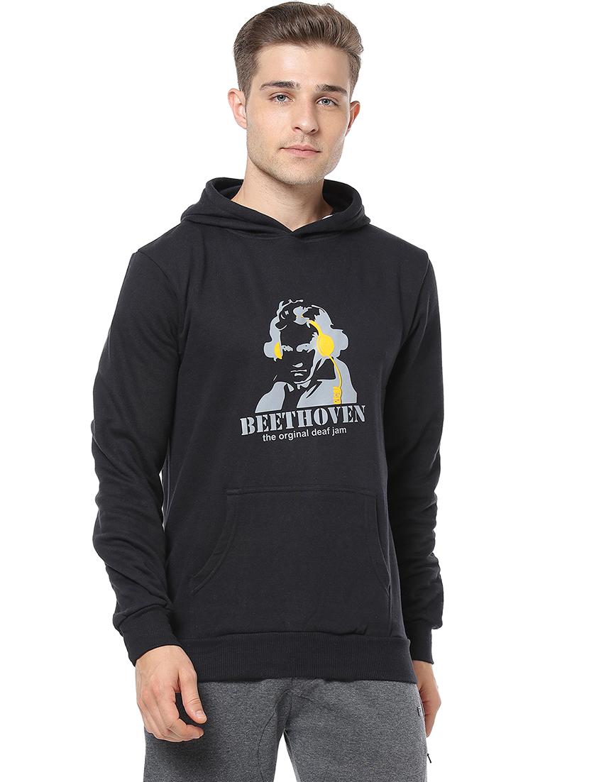 black chest print sweatshirt - 17267642 - Zoom Image - 1