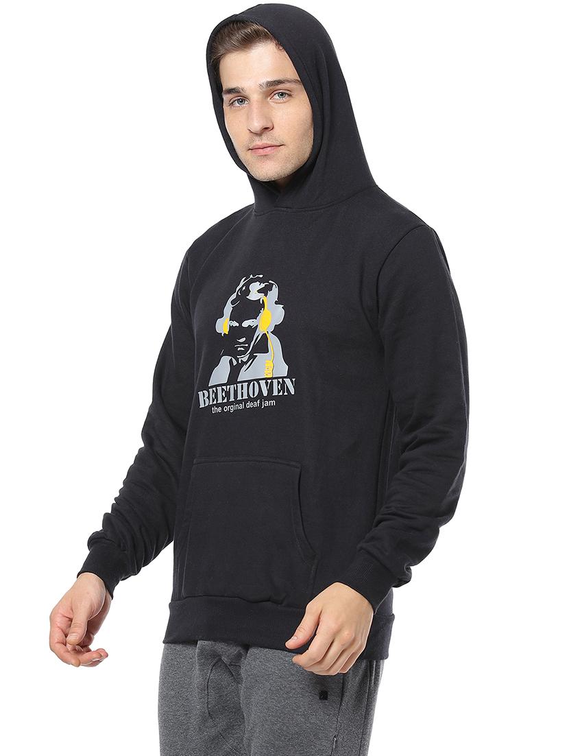 black chest print sweatshirt - 17267642 - Zoom Image - 2